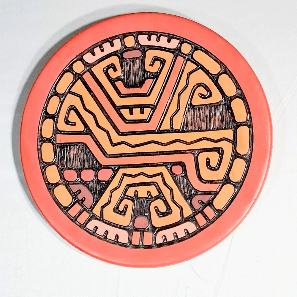 Grillo Paraguayan Earthenware Collectible Pottery Plate or Wall-hanging